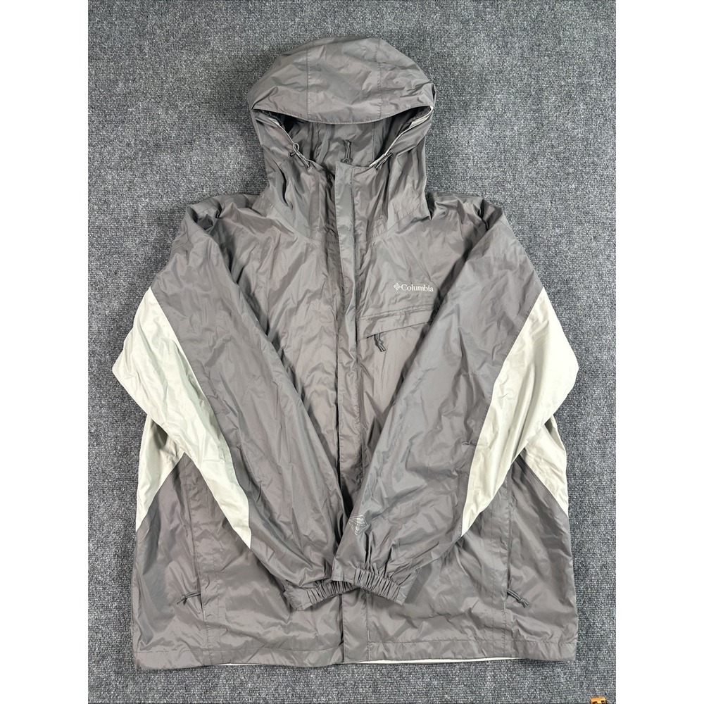 Columbia Jacket Mens XXL Gray Columbia Omni-Tech Waterproof Breathable Outdoors
